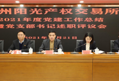 貴州陽光產(chǎn)權(quán)黨委召開2021年度黨建工作總結(jié)會(huì)暨黨支部書記述職評議會(huì)
