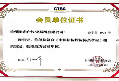 潛心篤志  踔厲奮進(jìn)——貴州陽光產(chǎn)權(quán)交易所成為國家級協(xié)會會員