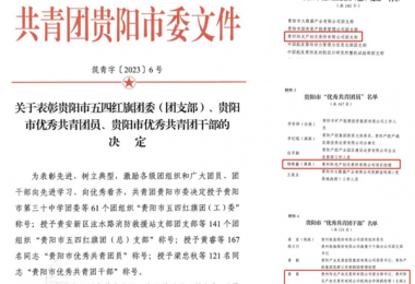 貴州陽(yáng)光產(chǎn)權(quán)交易所團(tuán)支部榮獲“貴陽(yáng)市五四紅旗團(tuán)支部” 稱號(hào)